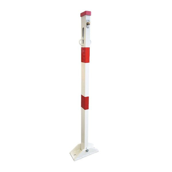 Poteau de Parking Acier Rabattable Viso STOPOST Rouge/Blanc H 940 mm