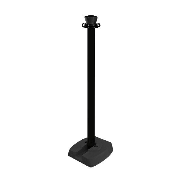 Poteau Pliant PVC H95cm + Base Vide Viso PPC500N, Noir