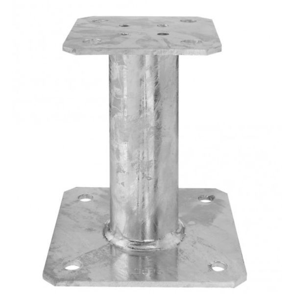 Pied de Poteau Fixe Boulonner 100 mm Galva Simpson PPA100