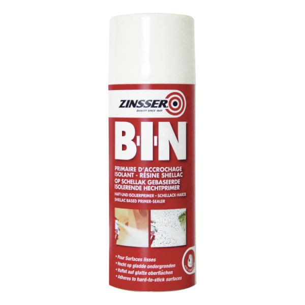 Primaire d'Accrochage Isolant BIN Zinsser, aérosol 400 ml