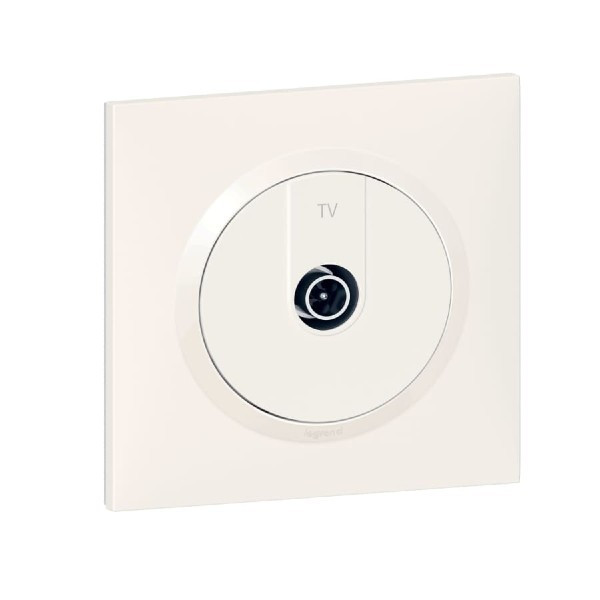 Prise TV Legrand Dooxie One Étoile Blindée avec Plaque Carrée 600751