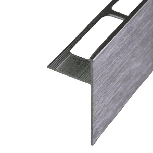 Profilé de Finition Alu pour Plan de Travail 12mm x 2,5m, Gris Brossé
