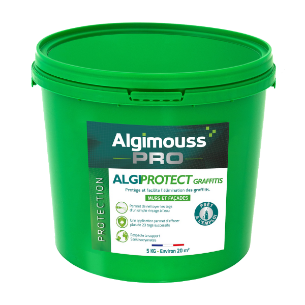 Protection Anti-Graffiti AlgiProtect Graffitis, Seau de 5 kg