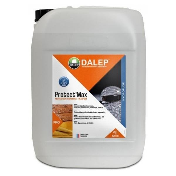 Hydrofuge-Oléofuge-Tous-Supports-Dalep-Protect'Max,-Bidon-de-20L-face