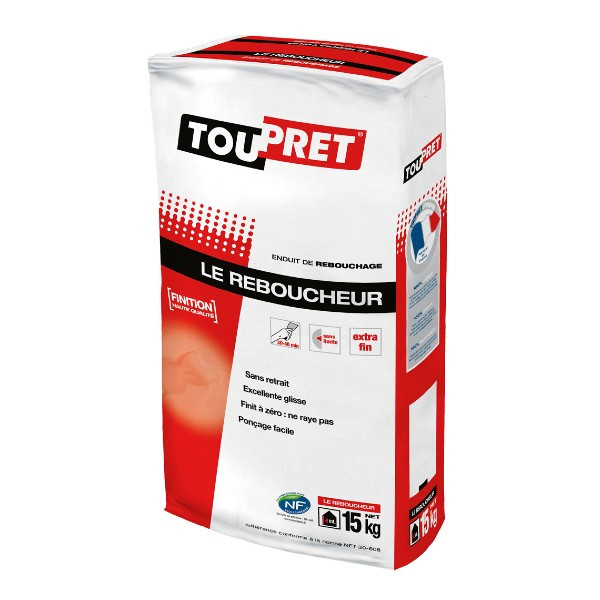 Enduit de rebouchage Toupret Fibarex rebouchage polyvalent 15Kg - Séguret  Décoration