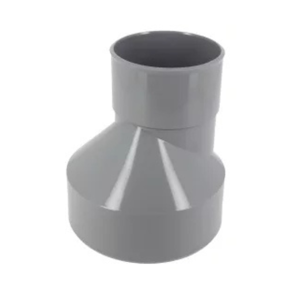 Réduction Excentrée PVC à Coller M-F NF Nicoll IZ4 Gris, ⌀100/40mm