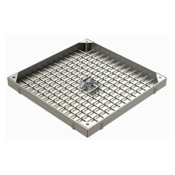 Regard à paver Inox B125 Limatec TL600, 740 x 740 mm, H67.5 mm