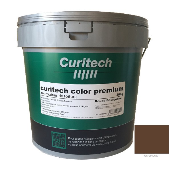 Rénovateur de toiture Curitech color premium Teck, 20 kg