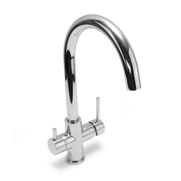 Robinet Mitigeur 3 Voies Col de Cygne Gliano BR301, Chrome