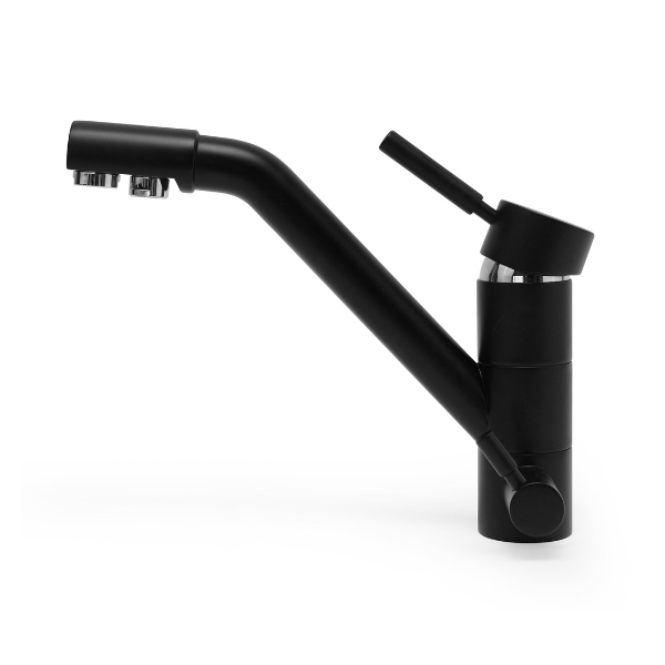 Robinet Mitigeur 3 Voies pour Cuisine Gliano BR307, Noir Mat