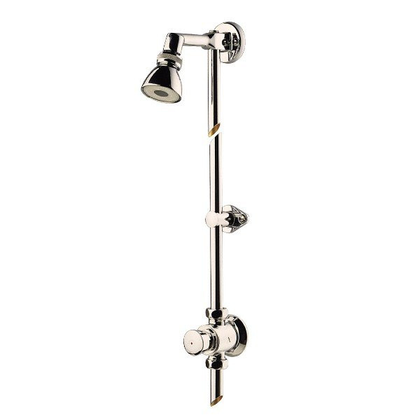 Robinet Temporisé 35s + Pomme Douche Orientable Presto Apparent 38772