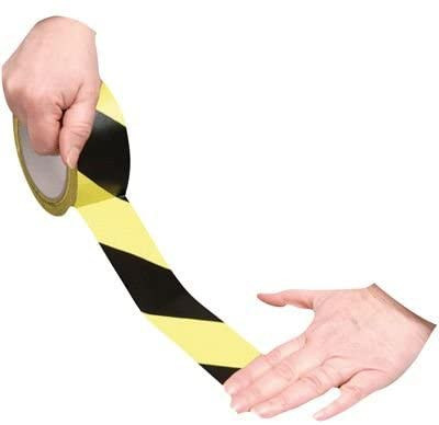 Ruban de Signalisation Adhésif 33 m x 5 cm Noir et Jaune Viso RSA335NJ