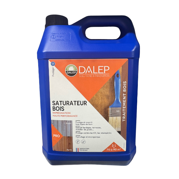 Saturateur Bois Imprégnation Haute Performance Dalep, Bidon de 5L 