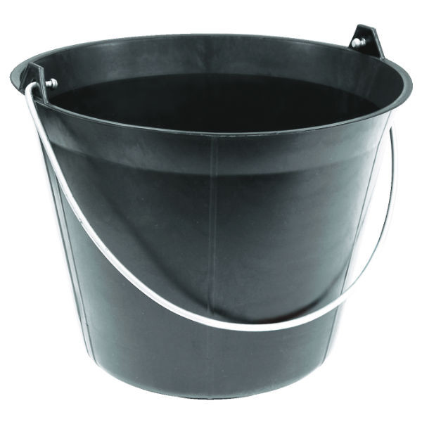 Seau de Maçon Plastique Noir Taliaplast 11 litres Anse 5,3 mm