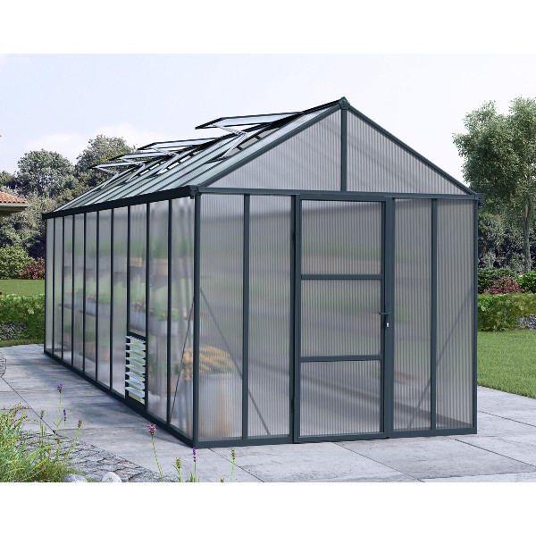 Serre de Jardin PC Alu Canopia Glory 14,2m² Anthracite 