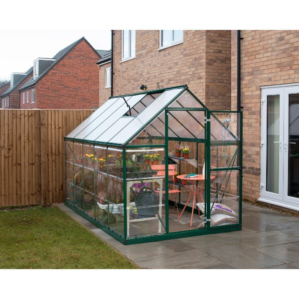 Serre de Jardin Polycarbonate Aluminium Canopia Hybrid 6,6 m² Vert