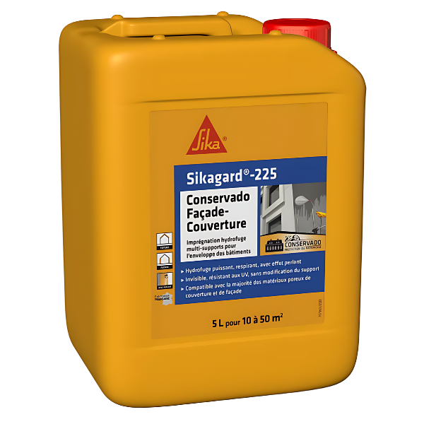 Hydrofuge Multi-supports Sikagard 225 Conservado Façade-Toiture 5L