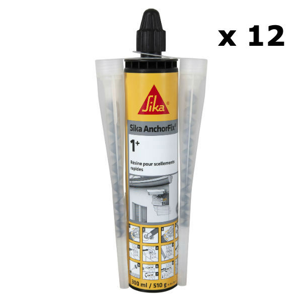 Scellement chimique SIKA Anchorfix 1+, 12 cartouches de 300 ml 