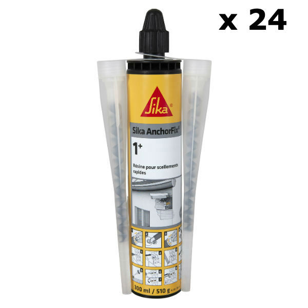 Scellement chimique SIKA Anchorfix 1+, 24 cartouches de 300 ml