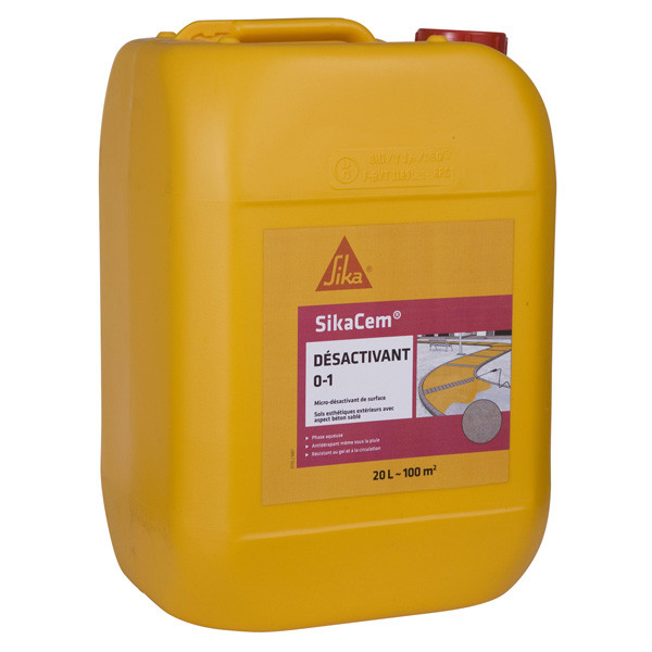 Désactivant de Surface Sikacem profondeur 0/1 mm, 20 litres