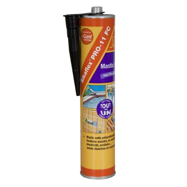Sikaflex pro 11 FC, couleur noir, la cartouche de 300 ml