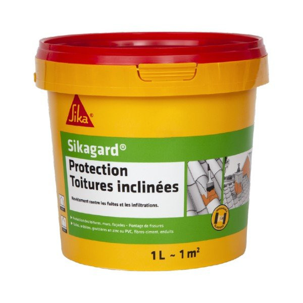 SIKAGARD protection toiture inclinée Blanc 4 seaux de 1l