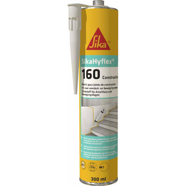 Mastic pour Façade Béton SikaHyflex 160 Construction Gris, 300ml