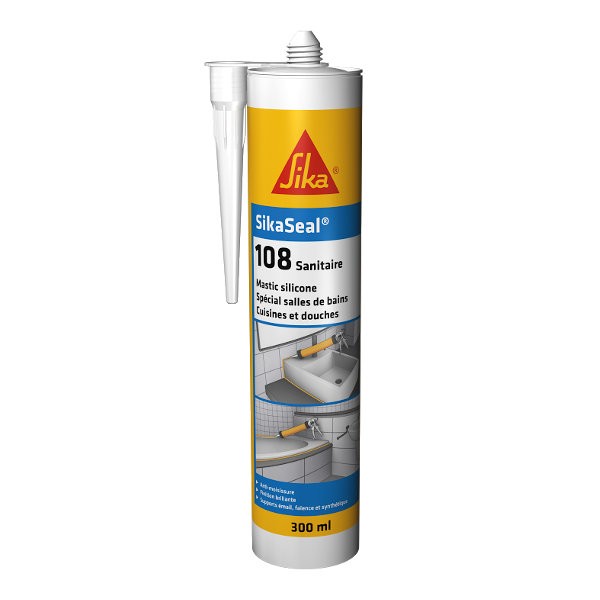 Mastic SIKASEAL 108 Blanc anti-moisissures 300 ml 