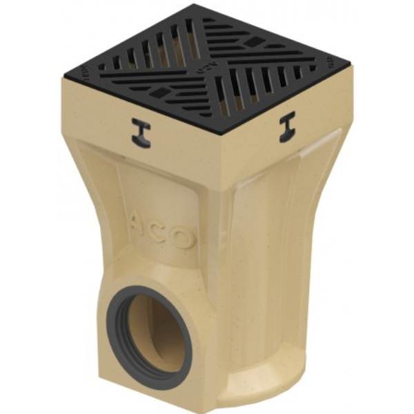 Siphon de Sol A15 ACO Europoint Grille Fonte 25 x 25, H 400mm