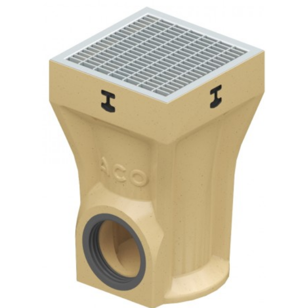 Siphon de Sol A15 ACO Europoint Grille Galva Caillebotis 25x25, H400mm