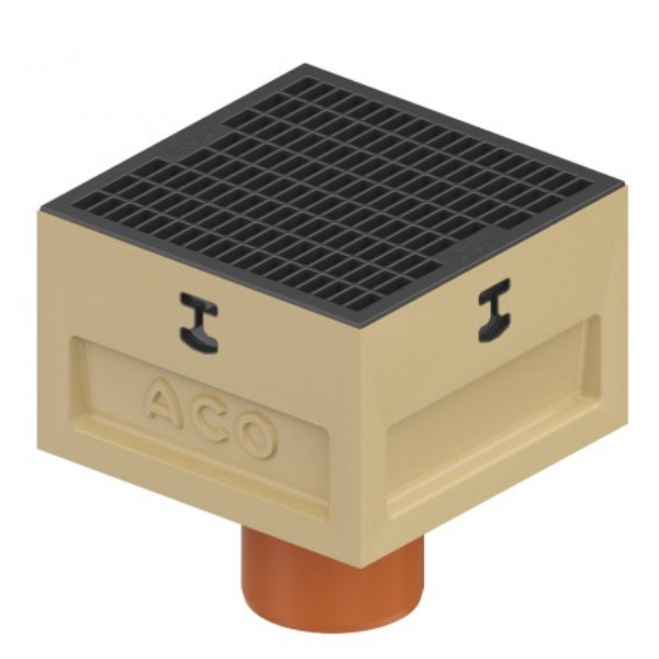 Siphon de Sol B125 ACO Europoint Grille PP Caillebotis 25x25, H210mm