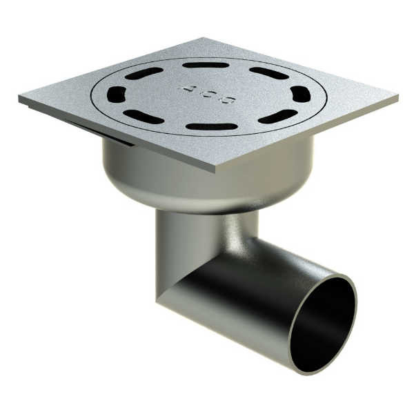 Siphon de Douche ACO Showerdrain Eko 100x100 Inox Sablé GE15MM DN40 