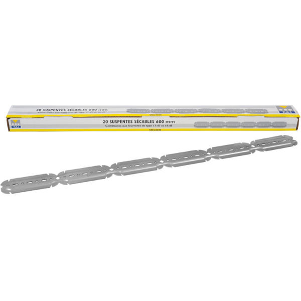 Suspente Sécable PAI 600 x 45 mm en Acier Galvanisé, Boite de 20