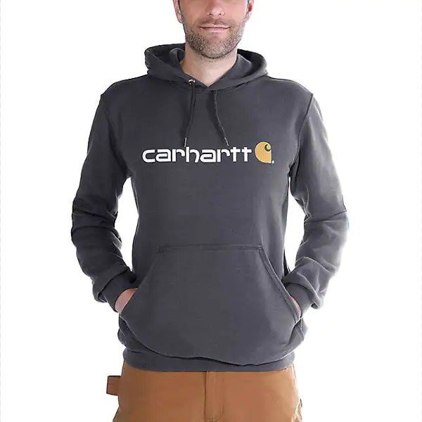 Sweat à Capuche Carhartt Signature Logo Hooded 100074 Carbon Heather