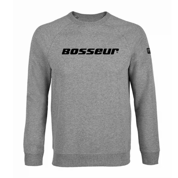 Sweat-Shirt-Col-Rond-Bosseur-Doma-Gris-Chiné-face