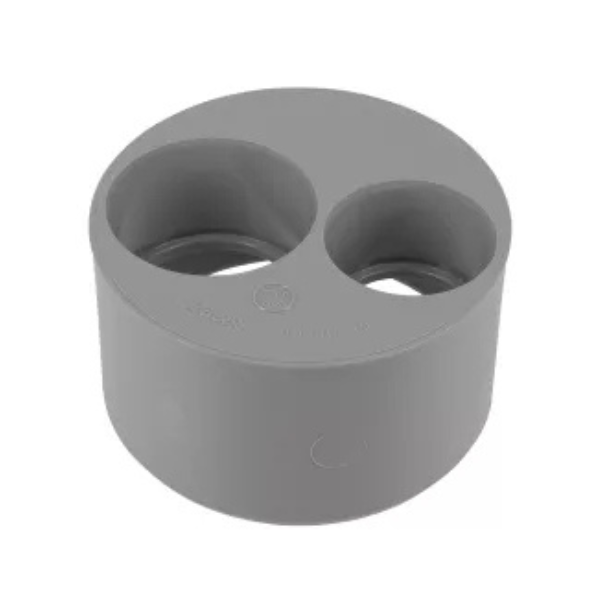Tampon de Réduction double PVC M-F Nicoll T54 Gris ⌀100/50/40mm
