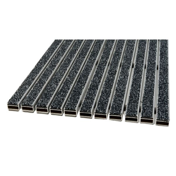 Tapis d'Entrée Alu Rosco Vario PGO Ep.22mm Polyamide Noir, Profil Noir