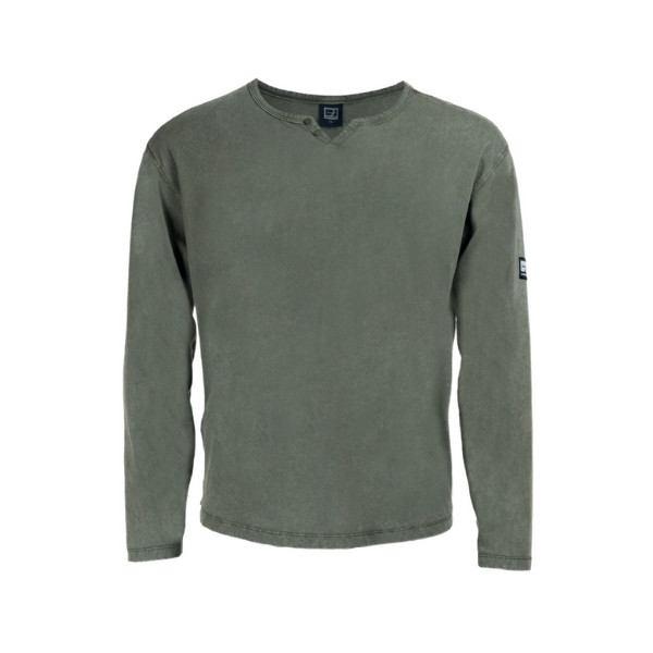 Tee-shirt Manches Longues Bosseur Henley Kaki