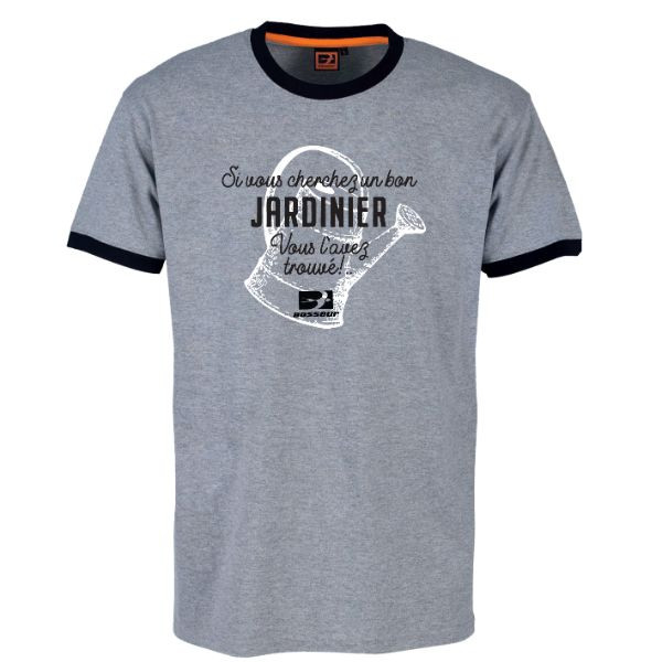 Tee-shirt Bosseur Jardinier Gris-chiné