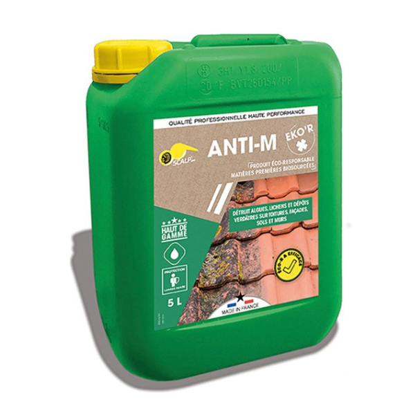 Traitement Algicide Toitures et Façades Scalp Anti-M Eko'R Bidon de 5L