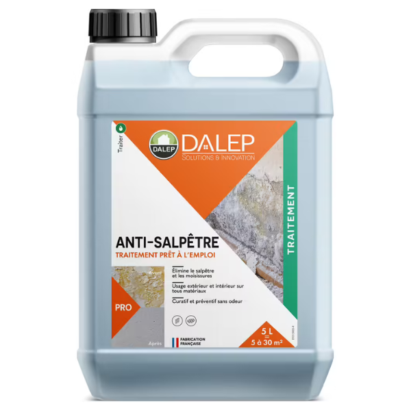 Traitement Anti-Salpêtre Prêt à l'emploi Dalep Bidon de 5L 