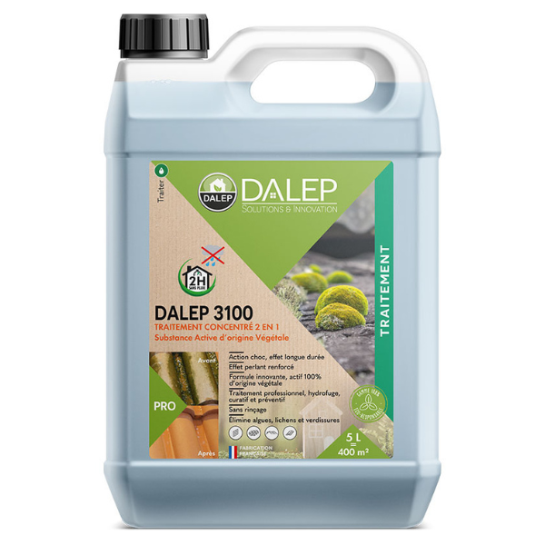 Traitement Concentré 2 en 1 Fongicide Hydrofuge Dalep 3100® Bidon 5L 