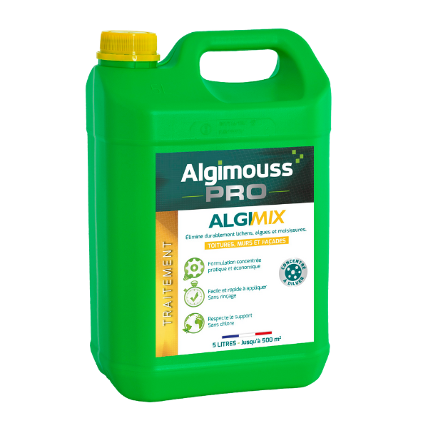 Traitement Concentré Toiture Murs et Façades AlgiMix, 5 litres