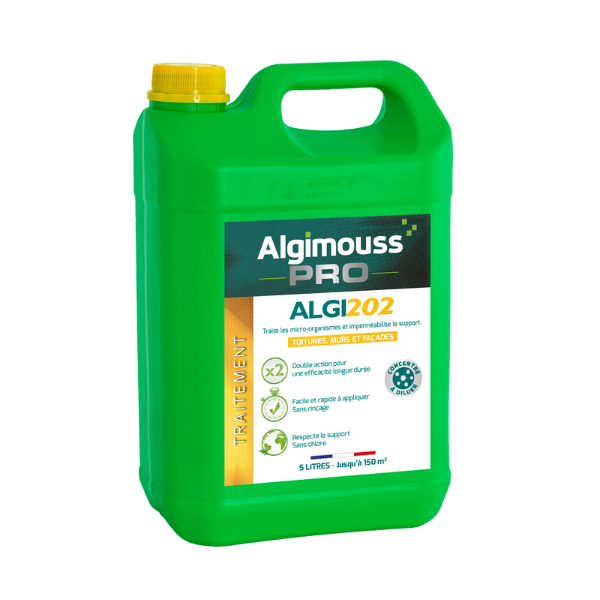 Traitement et Imperméabilisant Concentré Algi 202, 5 litres