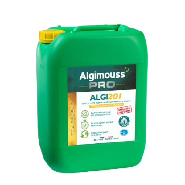 Traitement Imperméabilisant Toiture Mur et Façade Algi201, 20 litres
