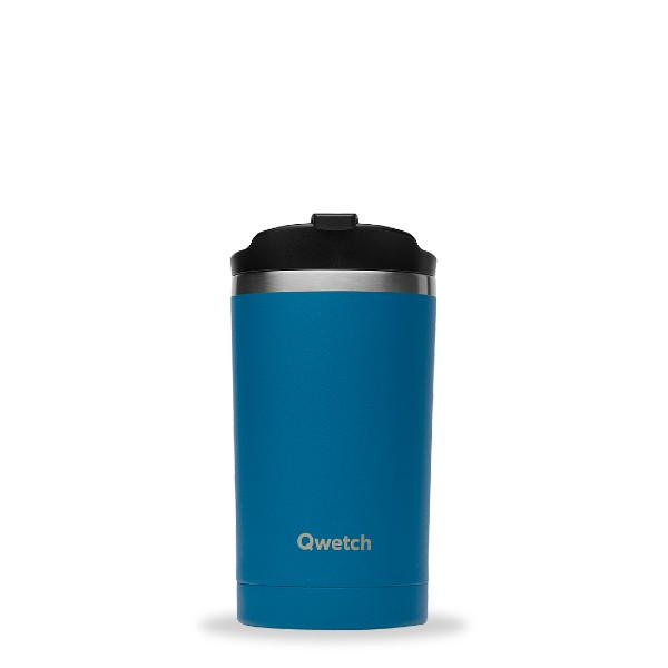 Travel Mug Isotherme Qwetch Matt Double Paroi 300 ml Bleu Canard