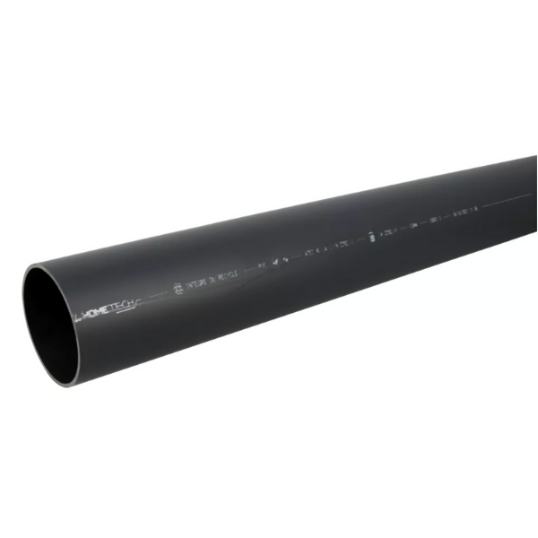 Tube PVC à Coller NF Nicoll Hometech® Anthracite ⌀100mm, 2,6m