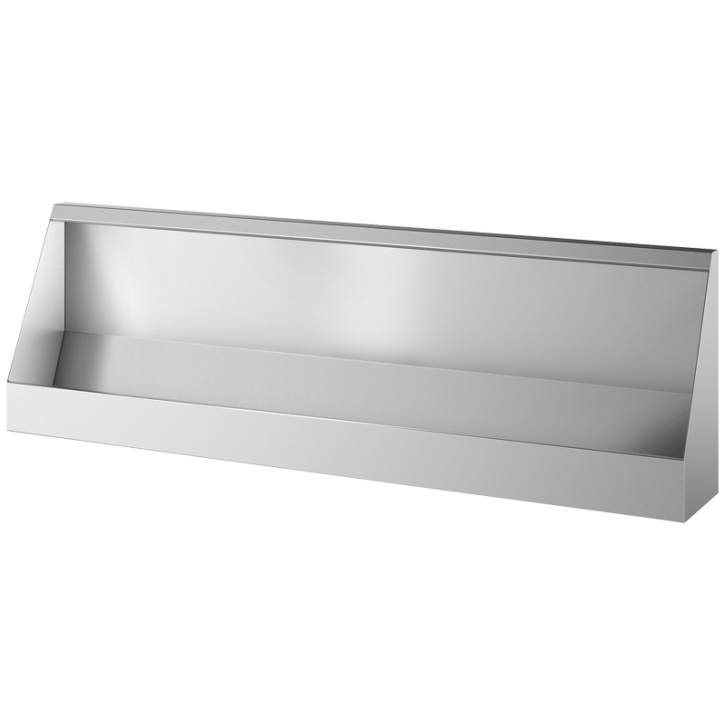Urinoir collectif suspendu Inox 304 Delabie Poli satiné 130120 2400 mm