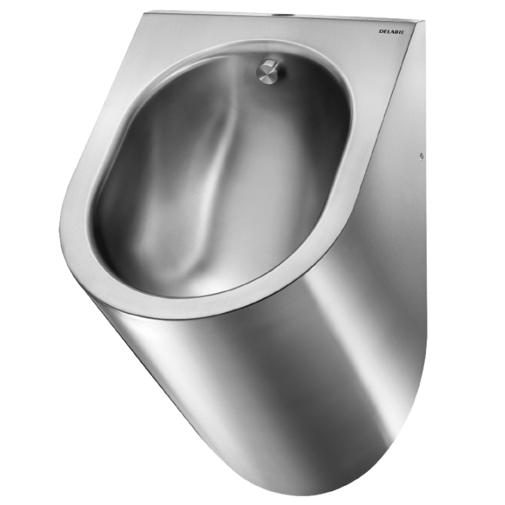 Urinoir suspendu Inox 304 Delabie Delta Poli satiné 134170 Alim haut