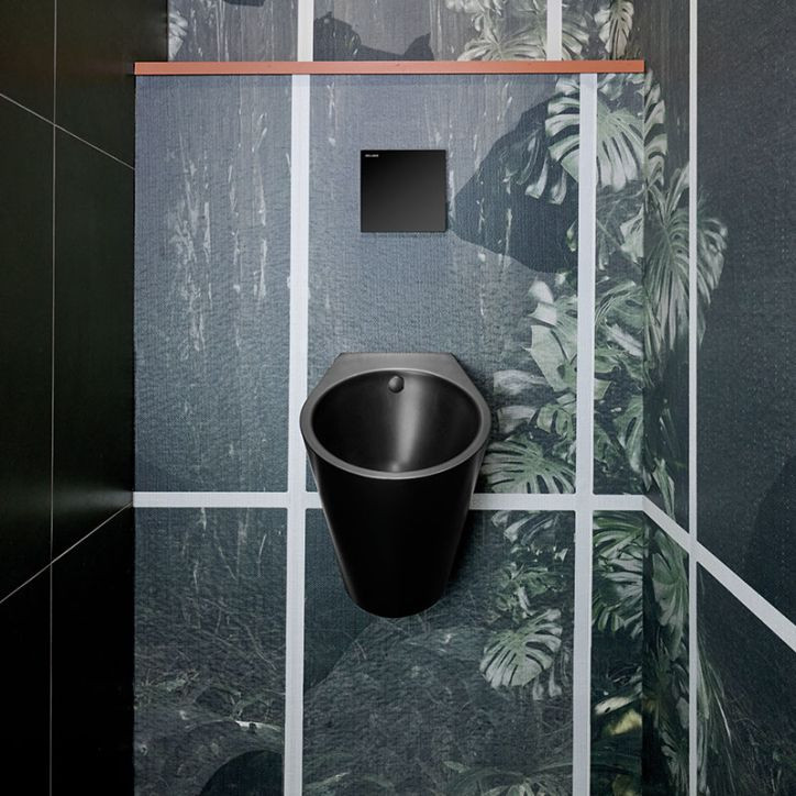 Urinoir suspendu Inox 304 Delabie Fino Noir mat 135710BK
